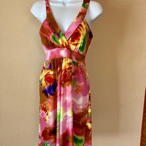 Pretty Young thing Ladies Dress Large Multi Floral